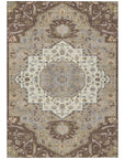 Lidia Chocolate Washable Indoor - Outdoor Rug - LOOMLAN - LOOMLAN Rugs - Outdoor Rugs