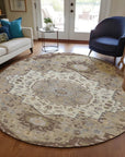 LOOMLAN Rugs Lidia Chocolate Washable Indoor-Outdoor Rug