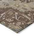 LOOMLAN Rugs Lidia Chocolate Washable Indoor-Outdoor Rug