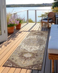 LOOMLAN Rugs Lidia Chocolate Washable Indoor-Outdoor Rug