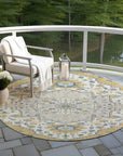 LOOMLAN Rugs Lidia Gold Washable Indoor-Outdoor Rug