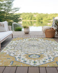 LOOMLAN Rugs Lidia Gold Washable Indoor-Outdoor Rug