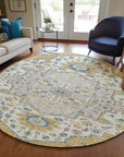 LOOMLAN Rugs Lidia Gold Washable Indoor-Outdoor Rug