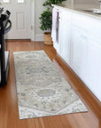 LOOMLAN Rugs Lidia Ivory Washable Indoor-Outdoor Rug