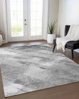 LOOMLAN Rugs Linavie Gray Washable Indoor-Outdoor Rug