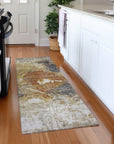 Linta Brown Washable Indoor - Outdoor Rug - LOOMLAN - LOOMLAN Rugs - Outdoor Rugs