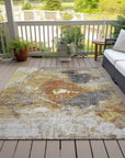 Linta Brown Washable Indoor - Outdoor Rug - LOOMLAN - LOOMLAN Rugs - Outdoor Rugs