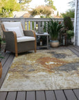 Linta Brown Washable Indoor - Outdoor Rug - LOOMLAN - LOOMLAN Rugs - Outdoor Rugs
