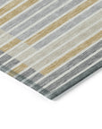 Linzia Gray Washable Indoor - Outdoor Rug - LOOMLAN - LOOMLAN Rugs - Outdoor Rugs