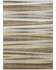 LOOMLAN Rugs Liora Brown Washable Indoor-Outdoor Rug