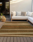 LOOMLAN Rugs Liora Orange Washable Indoor-Outdoor Rug