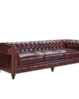 Uptown Sebastian Nathan Long Leather Chesterfield Sofa Made to Order