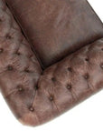 108" Vintage Brown Leather Chesterfield Sofa Made to Order Sofas & Loveseats LOOMLAN By Uptown Sebastian