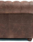 108" Vintage Brown Leather Chesterfield Sofa Made to Order Sofas & Loveseats LOOMLAN By Uptown Sebastian