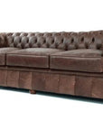 108" Vintage Brown Leather Chesterfield Sofa Made to Order Sofas & Loveseats LOOMLAN By Uptown Sebastian