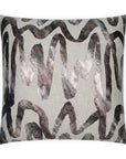 D.V. Kap Alita Pewter Abstract Silver Large Throw Pillow With Insert