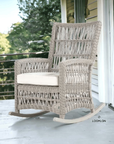 Lloyd Flanders Mackinac Wicker Outdoor Porch Rocker High Back