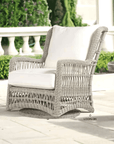 Lloyd Flanders Mackinac Wicker Outdoor Swivel Glider Chair - High Back