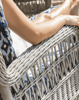 Lloyd Flanders Mackinac Wicker Outdoor Swivel Glider Chair Cushions