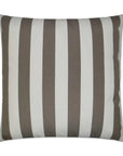 Outdoor Café Stripe Pillow - Driftwood Outdoor Pillows LOOMLAN By D.V. Kap