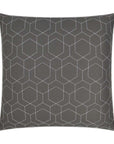Outdoor Hex Quilt Pillow - Grey Outdoor Pillows LOOMLAN By D.V. Kap