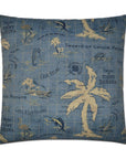 Outdoor Island Song Pillow - Ocean Outdoor Pillows LOOMLAN By D.V. Kap