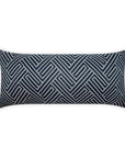 Outdoor Mandros Lumbar Pillow - Navy Outdoor Pillows LOOMLAN By D.V. Kap