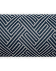 Outdoor Mandros Lumbar Pillow - Navy Outdoor Pillows LOOMLAN By D.V. Kap