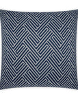 Outdoor Mandros Pillow - Navy Outdoor Pillows LOOMLAN By D.V. Kap