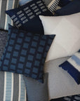 Outdoor Sideline Pillow - Indigo Outdoor Pillows LOOMLAN By D.V. Kap