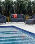Lloyd Flanders Reflections Wicker Ottoman Padded Seat