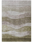 LOOMLAN Rugs Louisa Brown Washable Indoor-Outdoor Rug