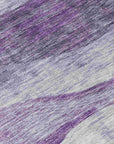 LOOMLAN Rugs Louisa Purple Washable Indoor-Outdoor Rug