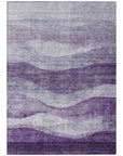 LOOMLAN Rugs Louisa Purple Washable Indoor-Outdoor Rug