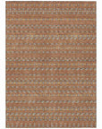 LOOMLAN Rugs Lozenza Orange Washable Indoor-Outdoor Rug