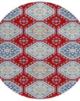 LOOMLAN Rugs Lucinda Red Washable Indoor-Outdoor Rug