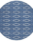 LOOMLAN Rugs Lume Blue Washable Indoor-Outdoor Rug