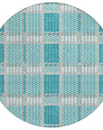 LOOMLAN Rugs Lunara Teal Washable Indoor-Outdoor Rug