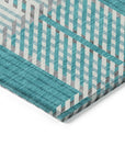 LOOMLAN Rugs Lunara Teal Washable Indoor-Outdoor Rug