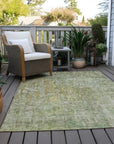 LOOMLAN Rugs Lunisse Green Washable Indoor-Outdoor Rug