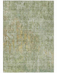 LOOMLAN Rugs Lunisse Green Washable Indoor-Outdoor Rug