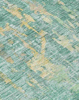 LOOMLAN Rugs Lunisse Teal Washable Indoor-Outdoor Rug