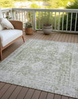 LOOMLAN Rugs Lurea Green Washable Indoor-Outdoor Rug