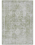 LOOMLAN Rugs Lurea Green Washable Indoor-Outdoor Rug