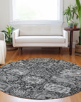 Lureva Gray Washable Indoor - Outdoor Rug - LOOMLAN - LOOMLAN Rugs - Outdoor Rugs