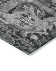 Lureva Gray Washable Indoor - Outdoor Rug - LOOMLAN - LOOMLAN Rugs - Outdoor Rugs