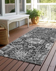 Lureva Gray Washable Indoor - Outdoor Rug - LOOMLAN - LOOMLAN Rugs - Outdoor Rugs