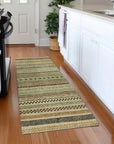 LOOMLAN Rugs Luthyra Beige Washable Indoor-Outdoor Rug