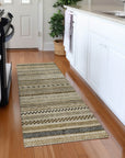 Luthyra Chocolate Washable Indoor - Outdoor Rug - LOOMLAN - LOOMLAN Rugs - Outdoor Rugs