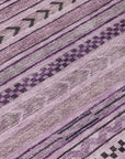 LOOMLAN Rugs Luthyra Purple Washable Indoor-Outdoor Rug